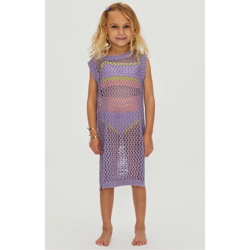 NWT Beach Riot Little Holly Dress Swim Coverup Lavender Girls 5/6